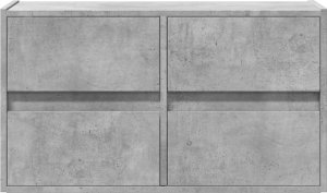 vidaXL vidaXL Ścienna szafka TV z LED, szarość betonu, 80x31x45 cm 6