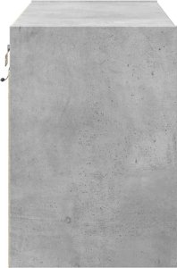 vidaXL vidaXL Ścienna szafka TV z LED, szarość betonu, 80x31x45 cm 7