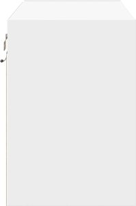 vidaXL vidaXL Ścienna szafka TV z LED, biała, 80x31x45 cm 7