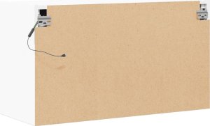 vidaXL vidaXL Ścienna szafka TV z LED, biała, 80x31x45 cm 8