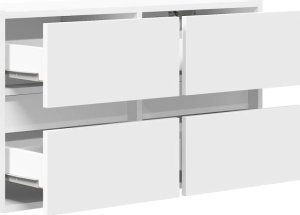 vidaXL vidaXL Ścienna szafka TV z LED, biała, 80x31x45 cm 9