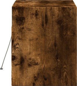 vidaXL vidaXL Ścienna szafka TV z LED, przydymiony dąb, 80x31x35 cm 7