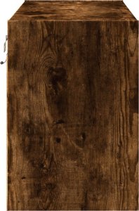 vidaXL vidaXL Ścienna szafka TV z LED, przydymiony dąb, 80x31x45 cm 7