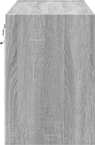vidaXL vidaXL Ścienna szafka TV z LED, szary dąb sonoma, 80x31x45 cm 7