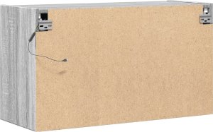 vidaXL vidaXL Ścienna szafka TV z LED, szary dąb sonoma, 80x31x45 cm 8