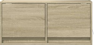 vidaXL vidaXL Ścienna szafka TV z LED, dąb sonoma, 80x31x35 cm 6