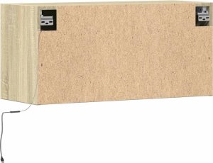 vidaXL vidaXL Ścienna szafka TV z LED, dąb sonoma, 80x31x35 cm 8