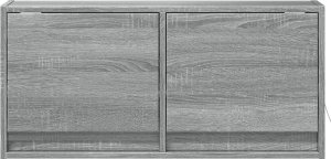 vidaXL vidaXL Ścienna szafka TV z LED, szary dąb sonoma, 80x31x35 cm 6