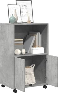 vidaXL vidaXL Szafka na kółkach, szarość betonu, 55x40x91 cm 3
