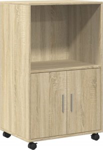 vidaXL vidaXL Szafka na kółkach, dąb sonoma, 55x40x91 cm 2