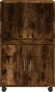 vidaXL vidaXL Szafka na kółkach, przydymiony dąb, 55x40x91 cm 4