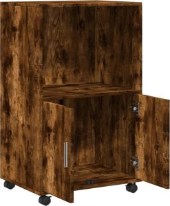 vidaXL vidaXL Szafka na kółkach, przydymiony dąb, 55x40x91 cm 7