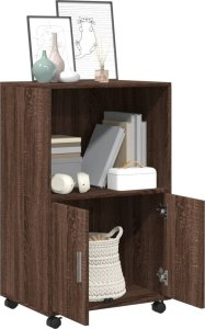 vidaXL vidaXL Szafka na kółkach, brązowy dąb, 55x40x91 cm 3