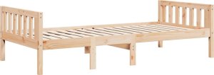 vidaXL vidaXL Łóżko dziecięce bez materaca, 90x200 cm, lite drewno sosnowe 3