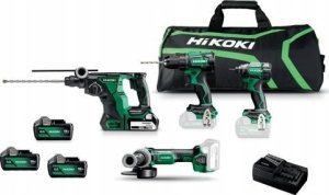 Zestaw elektronarzędzi Hikoki HIKOKI.KIT 18V KC18DEWHZ (DS18DE+WH18DC+G18DBL+DH18DBL) 3x5.0Ah BAG 13