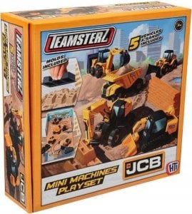 Teamsterz JCB MINI MACHINES Playset with sand and 5 cars 1