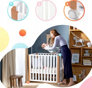 KinderKraft KINDERKRAFT baby cot KOYA 4in1, white 18