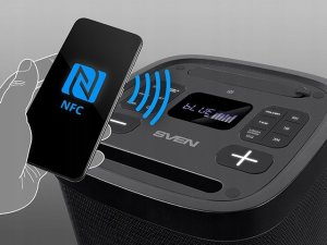 Głośnik Sven Portable speaker SVEN PS-950 black power output 2x80W (RMS) TWS Bluetooth IPx4 FM USB microSD LED-display lithium battery 11