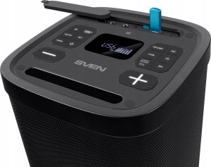 Głośnik Sven Portable speaker SVEN PS-950 black power output 2x80W (RMS) TWS Bluetooth IPx4 FM USB microSD LED-display lithium battery 5