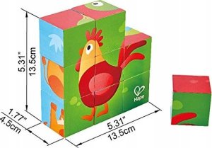 Hape HAPE Farm Animal Block Puzzle, E1618A 4