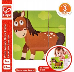 Hape HAPE Farm Animal Block Puzzle, E1618A 5
