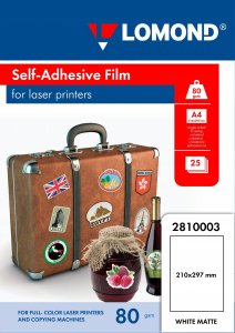 Lomond Lomond PET Laserjet Film Self Adhesive White-coated Matte A4, 25 sheets 1