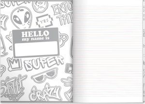 Herlitz Zeszyt A4 32 kartki w 3 linie kolorową bez marginesu 70g/m Graffiti HERLITZ 2