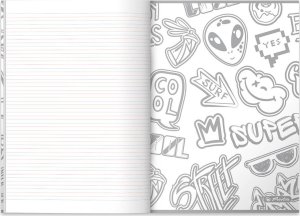 Herlitz Zeszyt A4 32 kartki w 3 linie kolorową bez marginesu 70g/m Graffiti HERLITZ 3