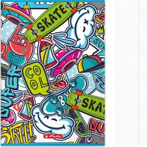 Herlitz Zeszyt A4 32 kartki w kratkę z marginesem 70g/m2 Graffiti HERLITZ 1