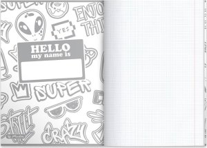 Herlitz Zeszyt A4 32 kartki w kratkę z marginesem 70g/m2 Graffiti HERLITZ 3