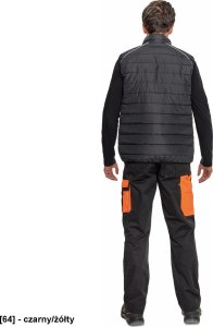 CERVA MAX VIVO LIGHT - kamizelka - czarny/żółty 4XL 3