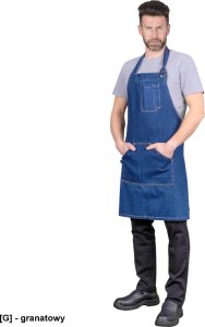 R.E.I.S. FORTE - Fartuch ochronny wykonany z jeansu zakładany na szyję 90x115 2