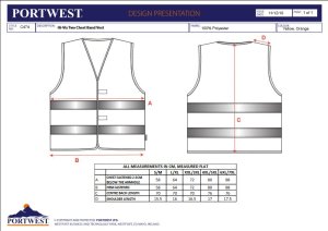 Portwest C474 -Lekka kamizelka ostrzegawcza z dwoma poziomymi taśmami - żółty L/XL 5