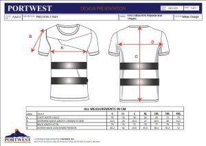 Portwest PW213 - T-Shirt ostrzegawczy PW2 - żółty-czarny XL 5