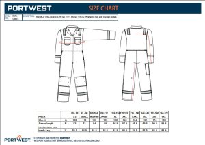 Portwest BIZ5 - Kombinezon trudnopalny Bizweld Iona - pomarańczowy M 8