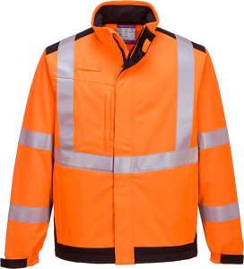 Kurtka męska Portwest MV72 - Softshell Modaflame Multi Norm Arc - pomarańczowy-granat 2XL 1