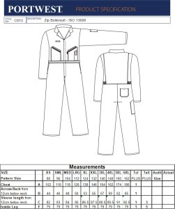 Kurtka męska Portwest C813 - Kombinezon Liverpool - granatowy 3XL 6