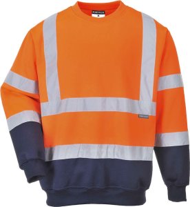 Portwest B306 - Dwukolorowa bluza ostrzegawcza - pomarańczowy-granat 2XL 1