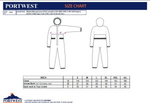 Portwest ST60 - Kombinezon mikroporowaty chroniący przed szkodliwym pyłem i czynnikami biologicznymi BizTex typ XL 2