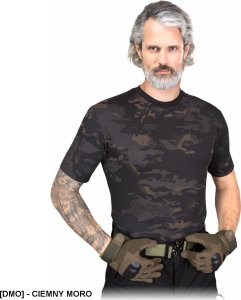 R.E.I.S. TG-TARNUNG - T-shirt krótki rękaw Tactical Guard  100% bawełna 170-180 g/m2 dedykowana miłośnikóm militariów motocyklistów - ciemny moro M 1