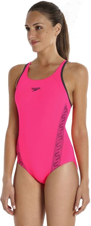 Speedo Strój kąpielowy Monogram Muscleback Endurance+ Pink/Grey r. 38 (8-08733A600) 1