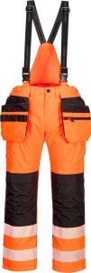 Portwest PW356 - Ogrodniczki ostrzegawcze PW3 Hi-Vis Rain - pomarańczowy-czarny 2XL 1