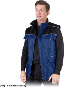 R.E.I.S. ARIZONA - Bezrękawnik ocieplany polarem, tkany - szaro-czarny L 6