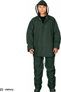 Kurtka męska R.E.I.S. KPLPU - Wysokiej jakości komplet przeciwdeszczowy z elastycznego materiału o wysokiej wytrzymałości - zielony 4XL 2