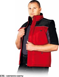 R.E.I.S. ARIZONA - Bezrękawnik ocieplany polarem, tkany - czerwono-czarny 2XL 5