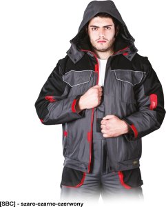 Kurtka męska R.E.I.S. LH-BSW-J - Kurtka zimowa BOSTON ocieplana polarem, wykonana z tkaniny typu rip-stop z odpinanymi rękawami 3XL 2