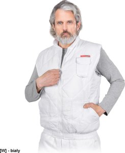 R.E.I.S. VMO-WHITE - bezrękawnik ocieplany pikowany, powłoka 65% poliester, 35% bawełna, 220 g/m2, podszewka 100% poliester tafta 190T 2XL 1