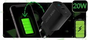 Ładowarka Vidvie ZESTAW | SZYBKA ŁADOWARKA SIECIOWA USB TYPE-C   KABEL TYPE C | PD20W 3000mA 2