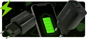 Ładowarka Vidvie ZESTAW | SZYBKA ŁADOWARKA SIECIOWA USB TYPE-C   KABEL TYPE C | PD20W 3000mA 6