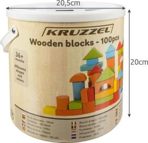 Kruzzel Klocki drewniane 100 szt. (22666) 3